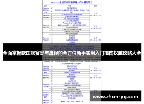 全面掌握欧国联赛参与流程的全方位新手实用入门指南权威攻略大全